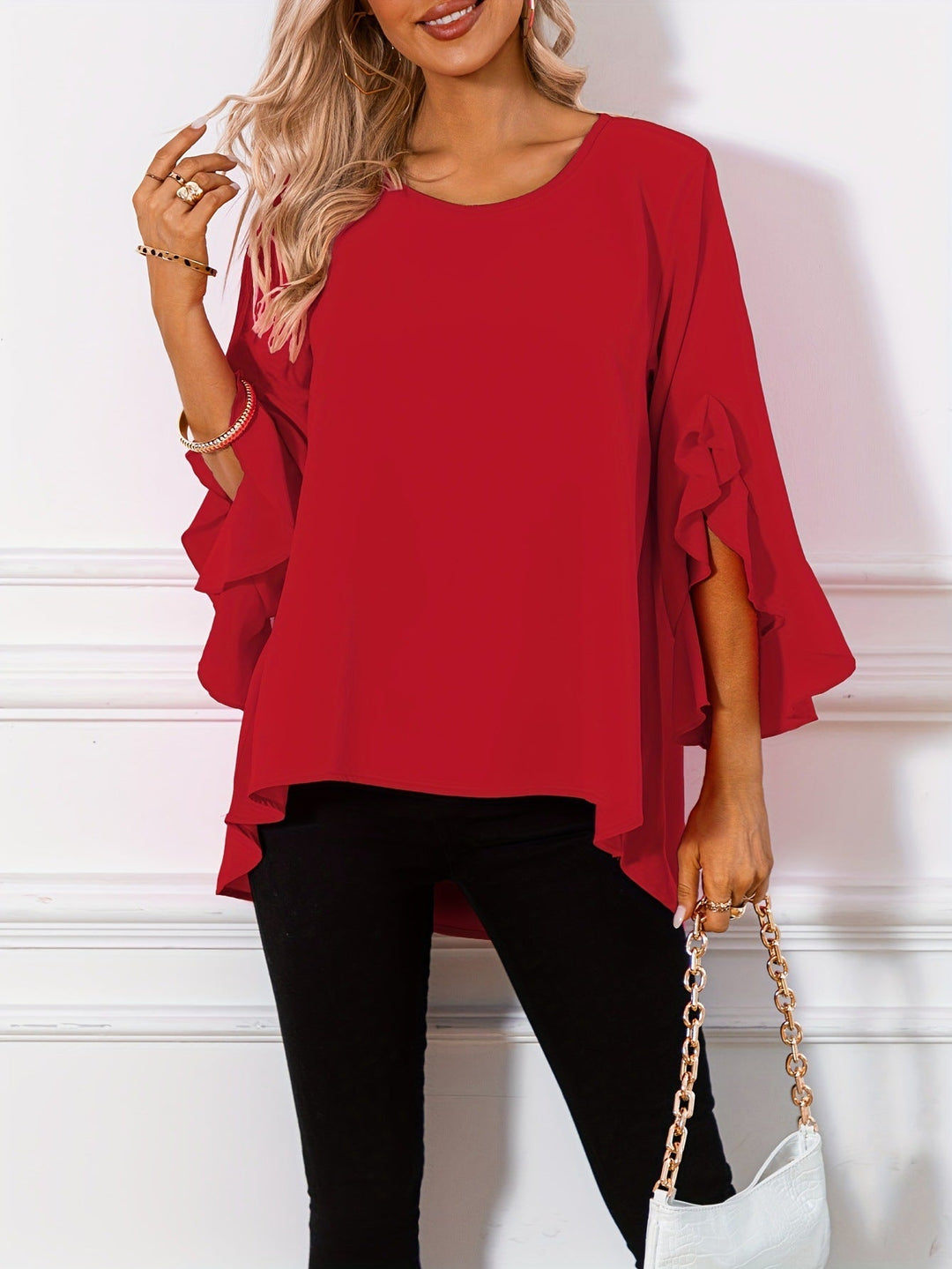 W&W Mode | Bluse Mit Rundhalsausschnitt Für Den Frühling