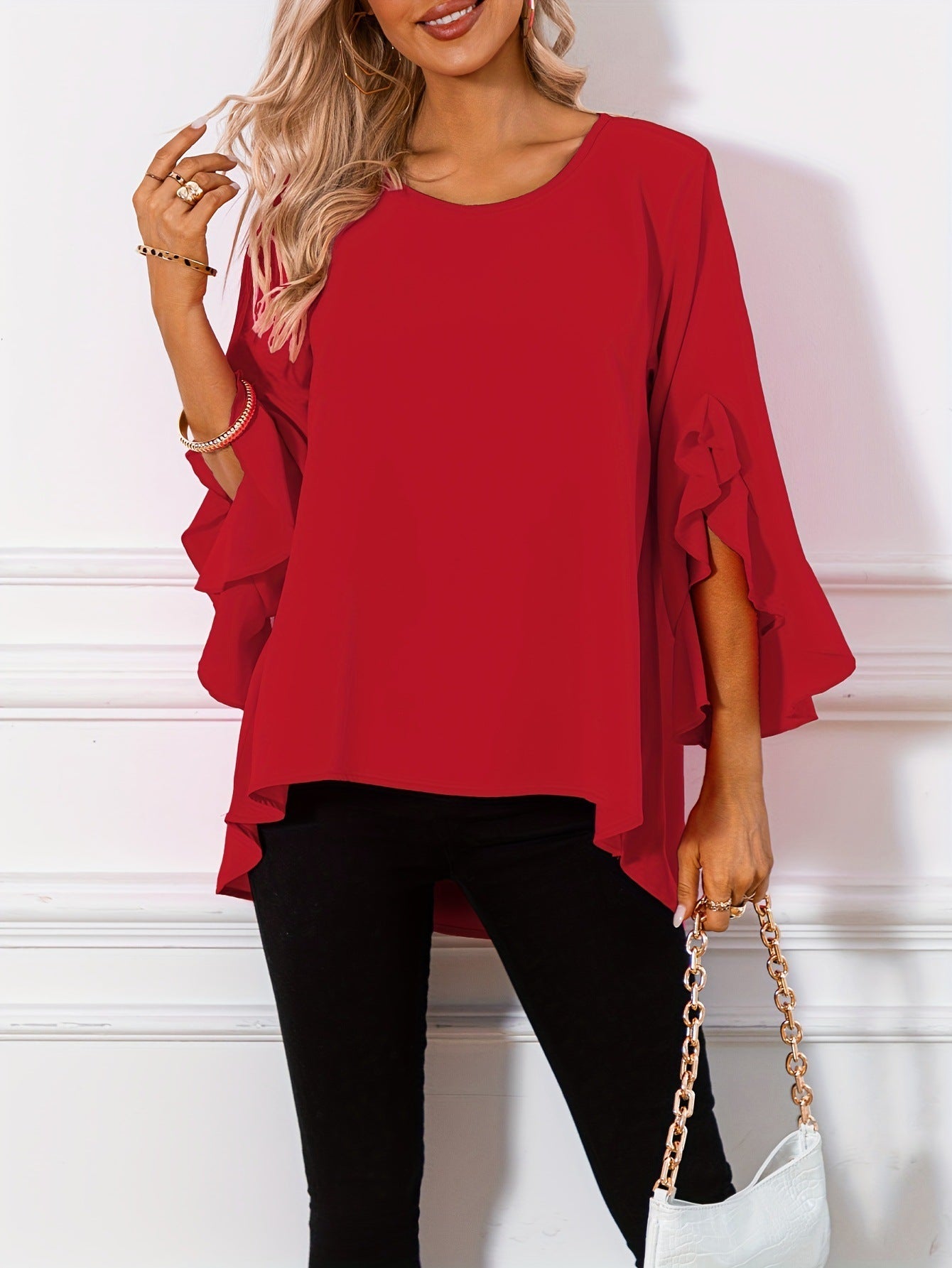 WW | Bluse Mit Rundhalsausschnitt Für Den Frühling