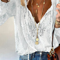WW - Exklusive Bluse mit Spitzenverzierungen
