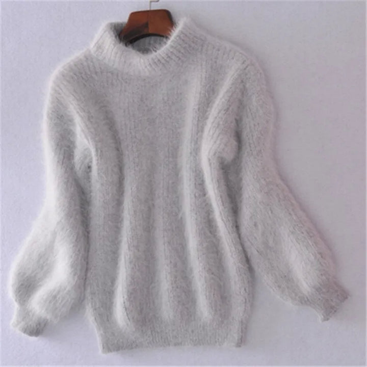 W&W Mode | Pullover im Vintage-Angora-Stil: Locker gestrickt und schlicht.