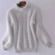 WW | Locker Gestrickter Damenpullover Einfarbige Farben