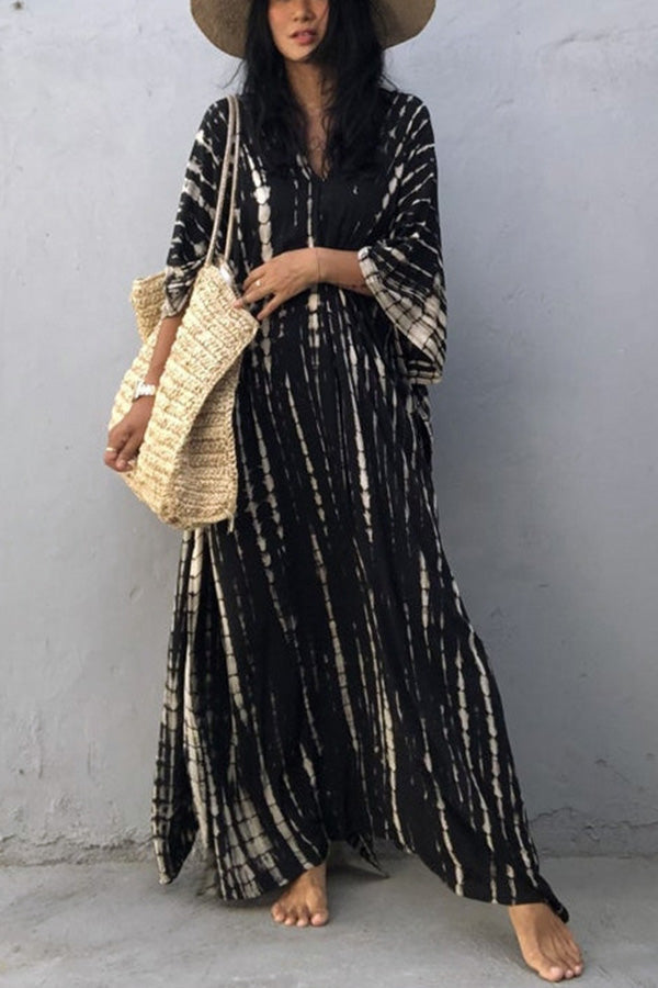 W&W Mode Freely – Lockeres Überwurfkleid im Batik-Boho-Stil