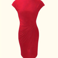 WW | Einfarbiges Rundhalskleid mit Rundhalsausschnitt