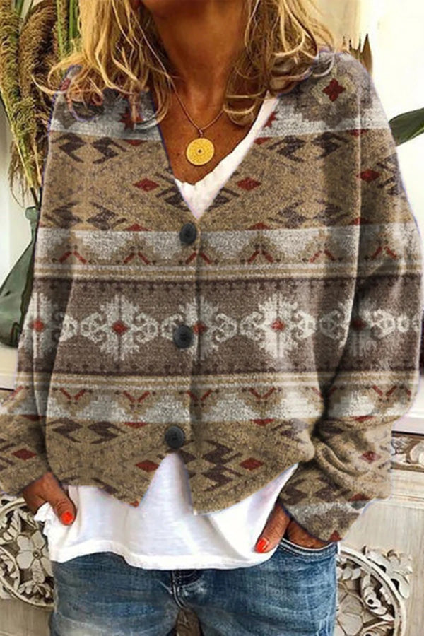 WW | Bedruckte Boho-Weste im Vintage-Stil