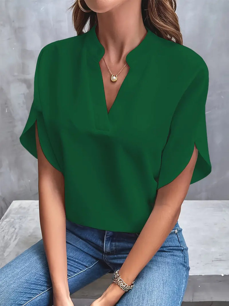 WW | Stylische Leichte V-ausschnitt Bluse