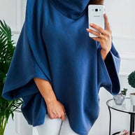 WW - Lässiger Kapuzenpullover mit Fledermausärmeln