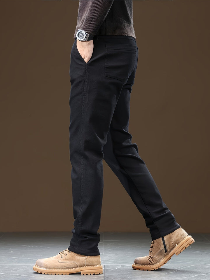 W&W Mode | Baumwoll Herren Chino Hose, Reguläre Passform, Dehnbarem Stoff