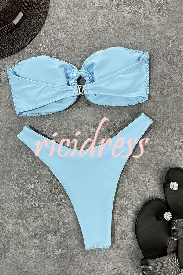 WW Bandeau-Bikini mit Ringausschnitt