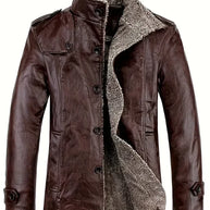 WW | herren lederjacke mit fleecefutter
