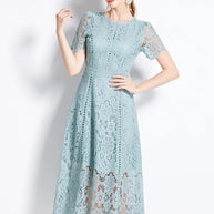 WW | Elegantes Spitzenkleid Midi-Länge