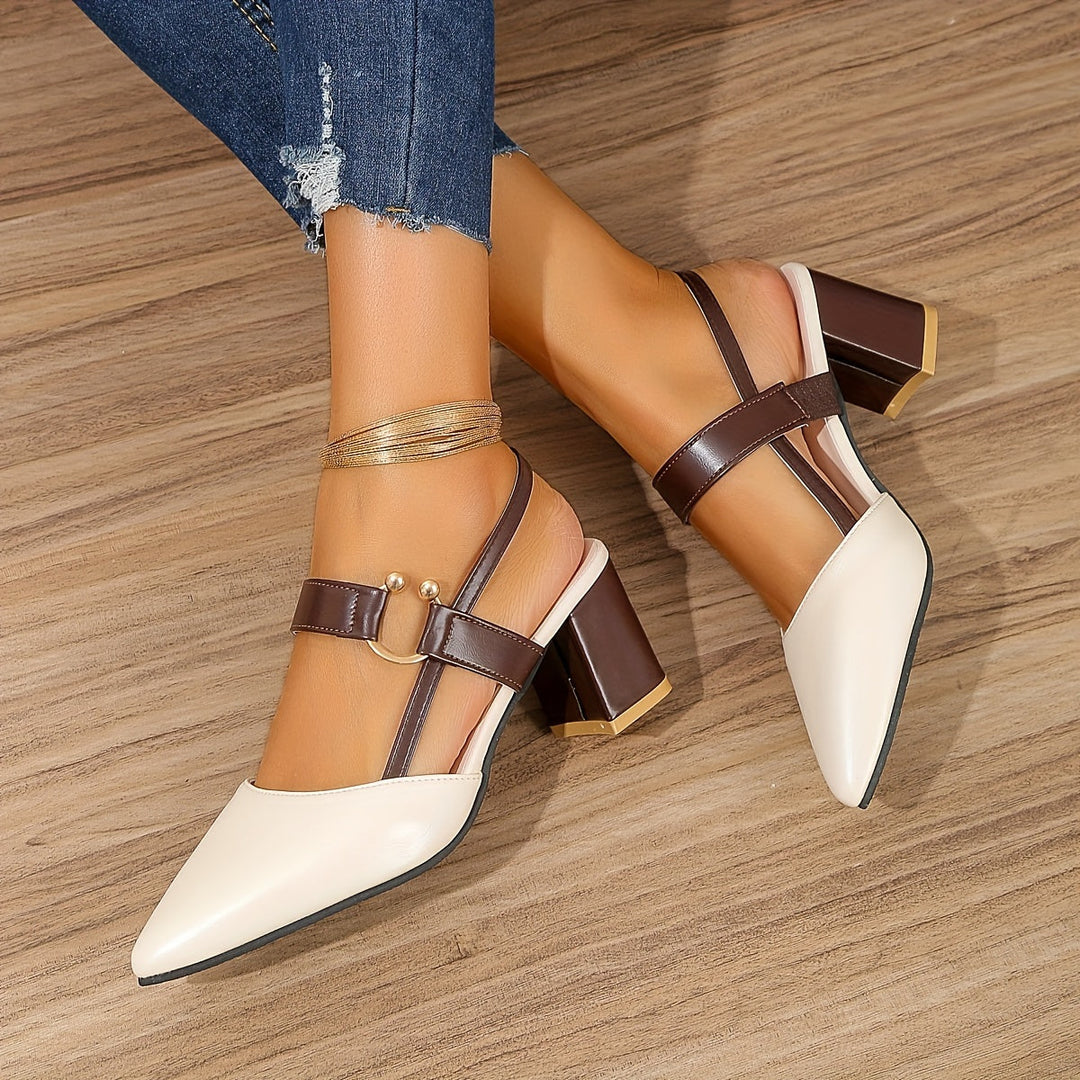 W&W Mode | zulaufende Blockabsatz-Schuhe für Frauen