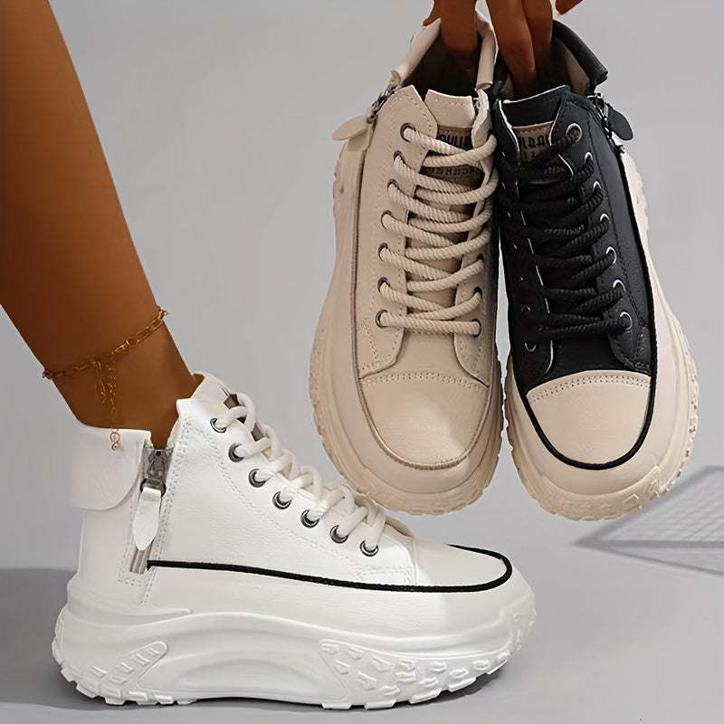 WW | Lässige Plateau Knöchelhohe Sneaker