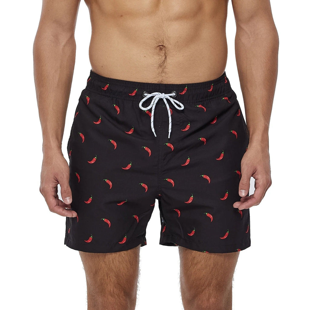 W&W Mode | Atmungsaktive Badeshorts mit Funky Print für Männer