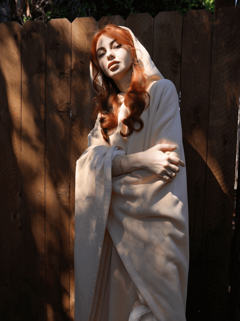 Oversize-Decken-Hoodie in Einheitsgröße