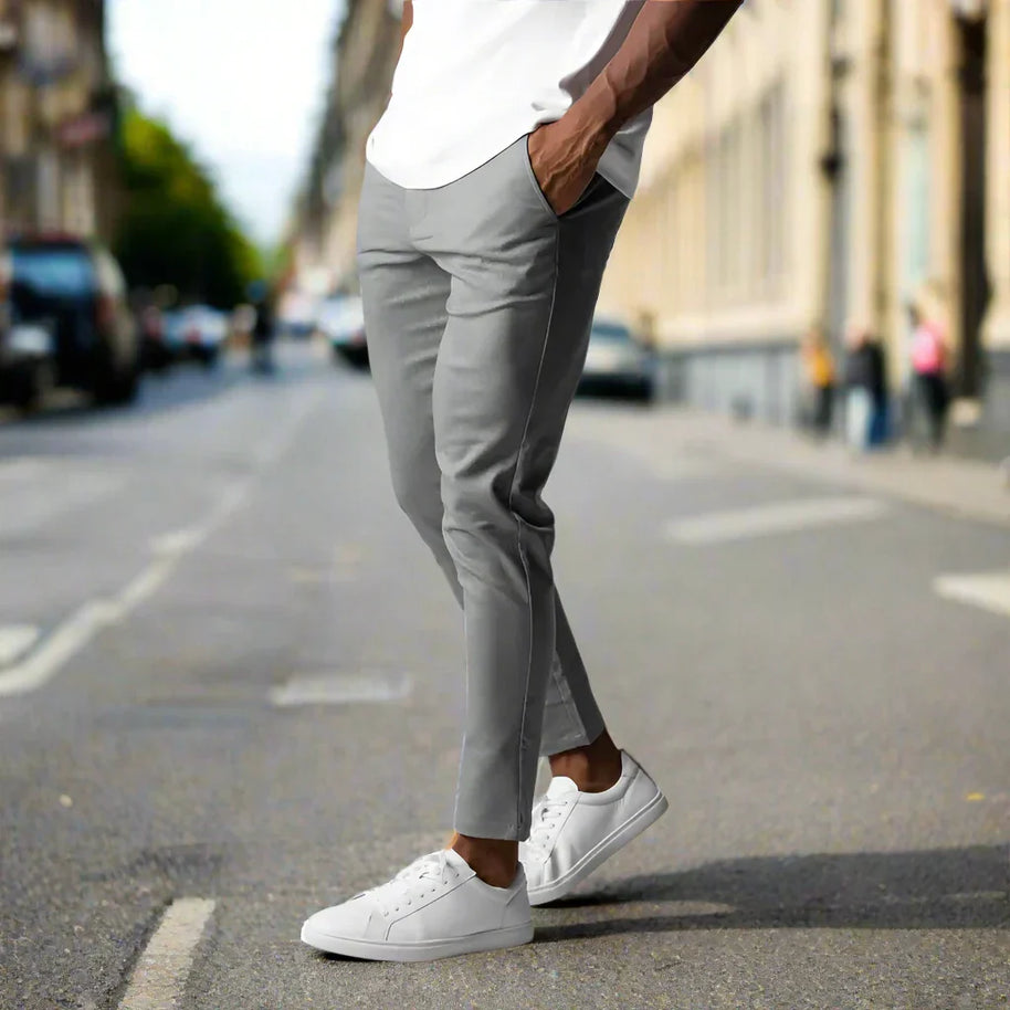 WW | Slim Fit Chinos Baumwoll Stretch Knöchellang Bequem Und Vielseitig