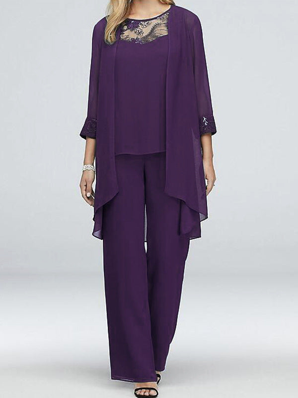 WW | Elegantes Dreiteiliges Strickjacken Set