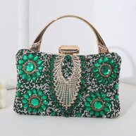 WW metallische handgefertigte Diamant-inlay-Abendtasche