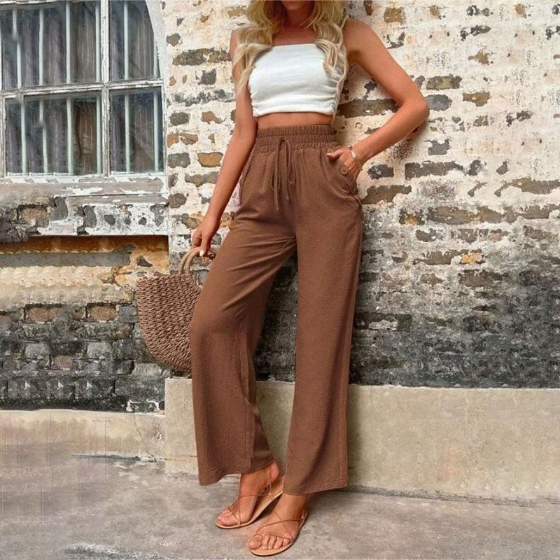 W&W Mode | Farbige Luftige Sommerhosen Damen Mit Weitem Bein Für Frauen
