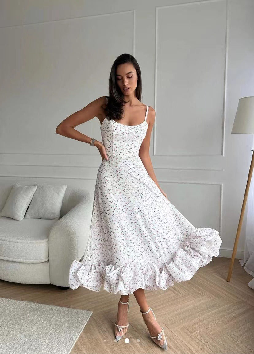WW | Elegantes Maxikleid mit gerüschtem Saum für Damen