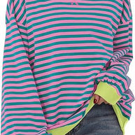 WW | Gestreiftes Sweatshirt in Kontrastierenden Farben