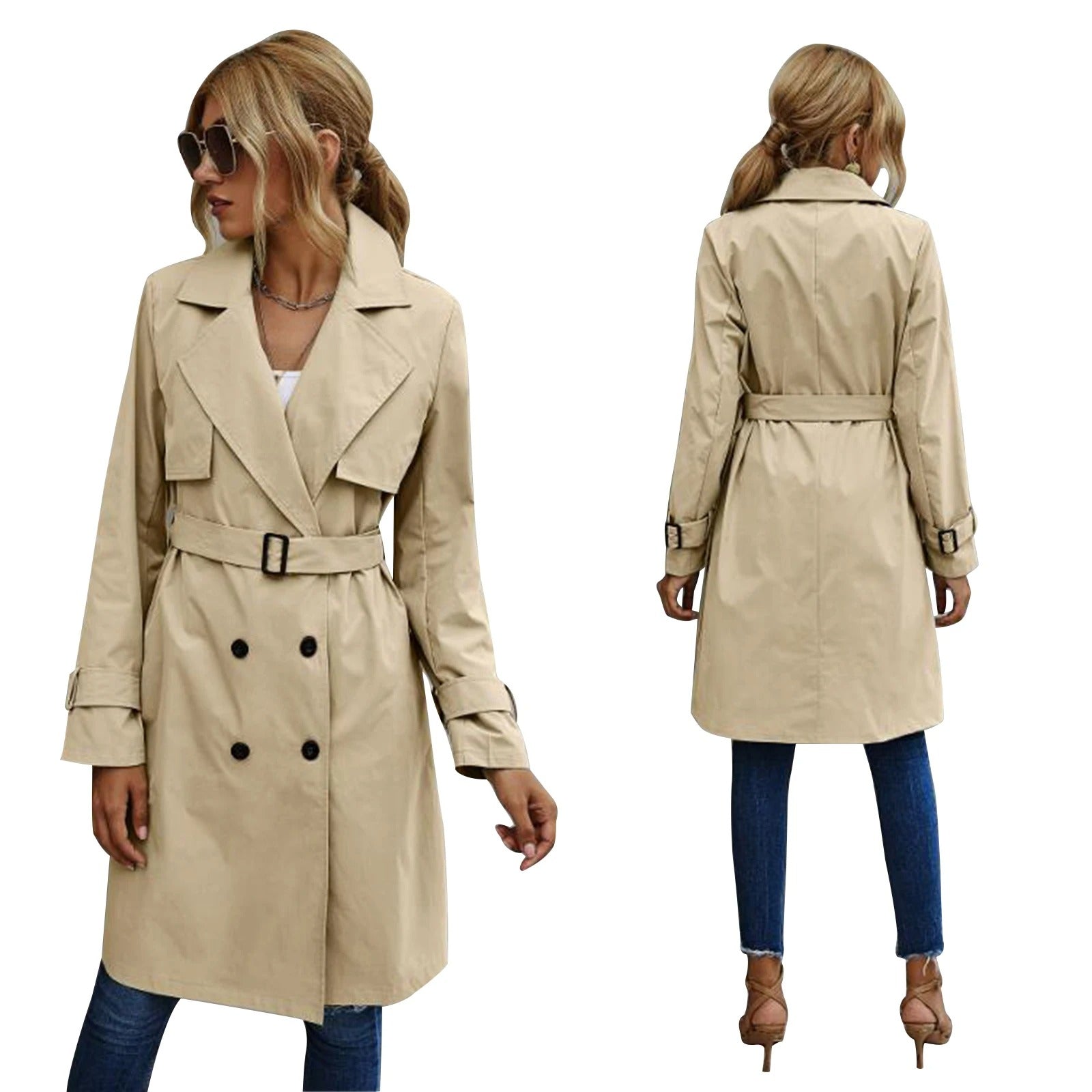 WW und Winter Trenchcoat Jacke Damen