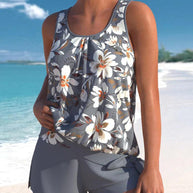 WW | Zweiteiliges Tankini Satz Mit Blumenmuster Für Damen