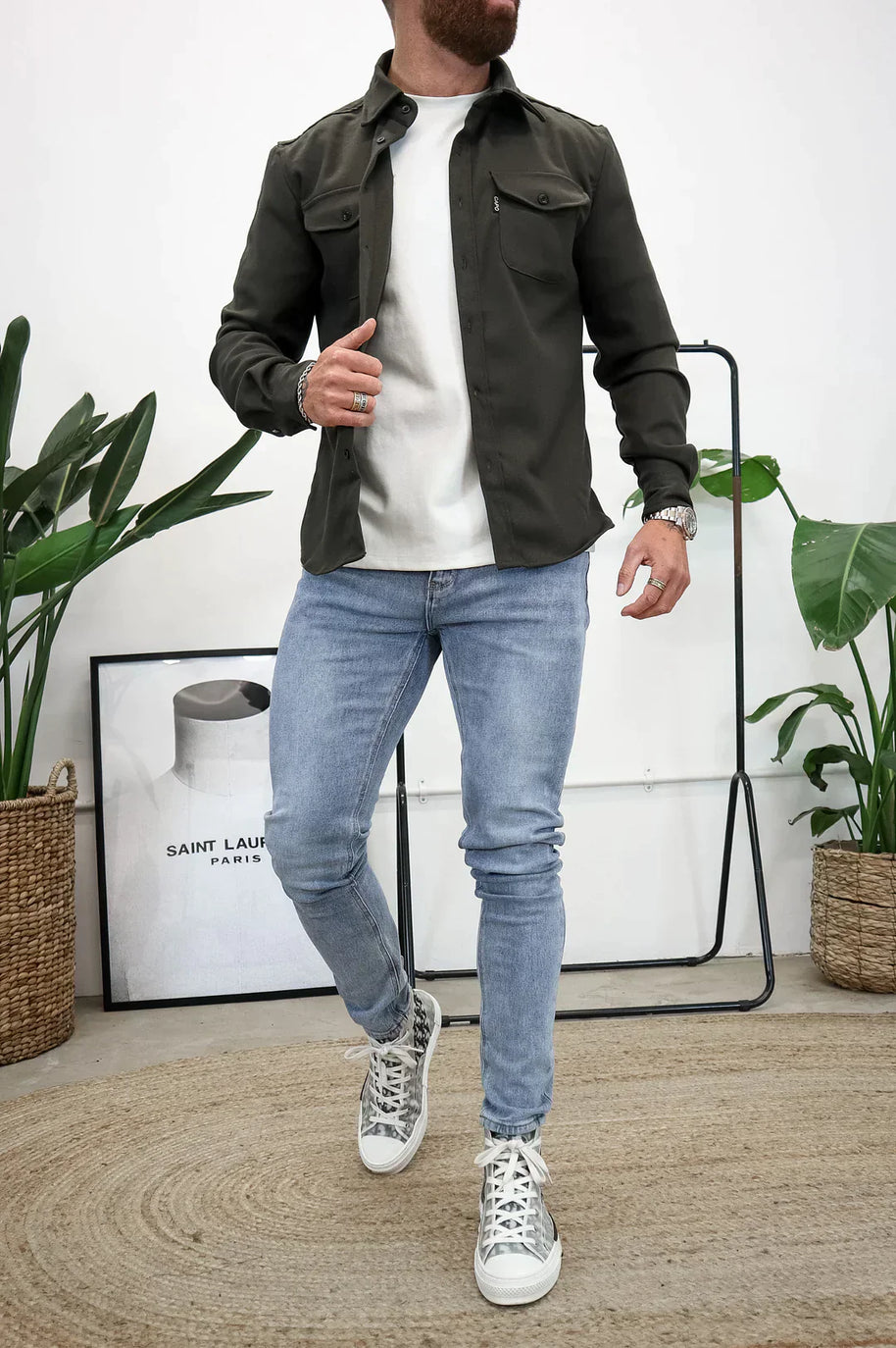 WW | Premium-Jacke mit Knopfverschluss für Herren | Stylische und bequeme Jacke