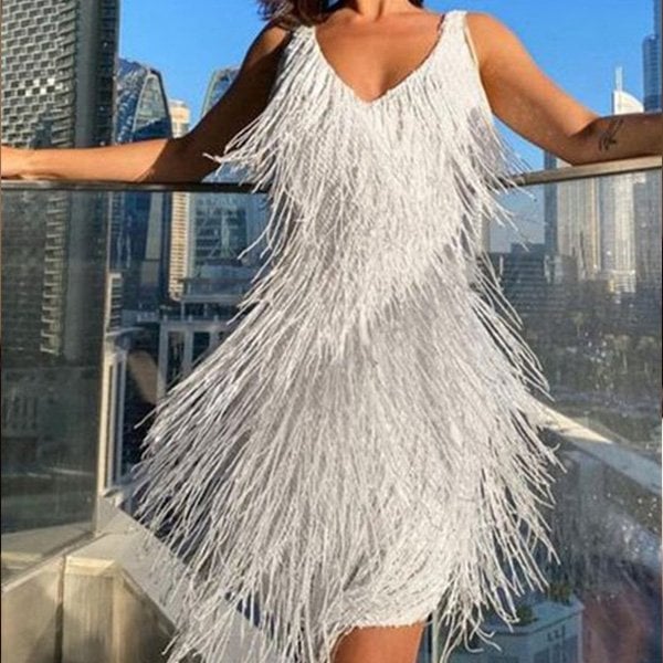 W&W Mode | Stilvolle Winter Schicke Funkelnde Flapper Kleid Für Frauen