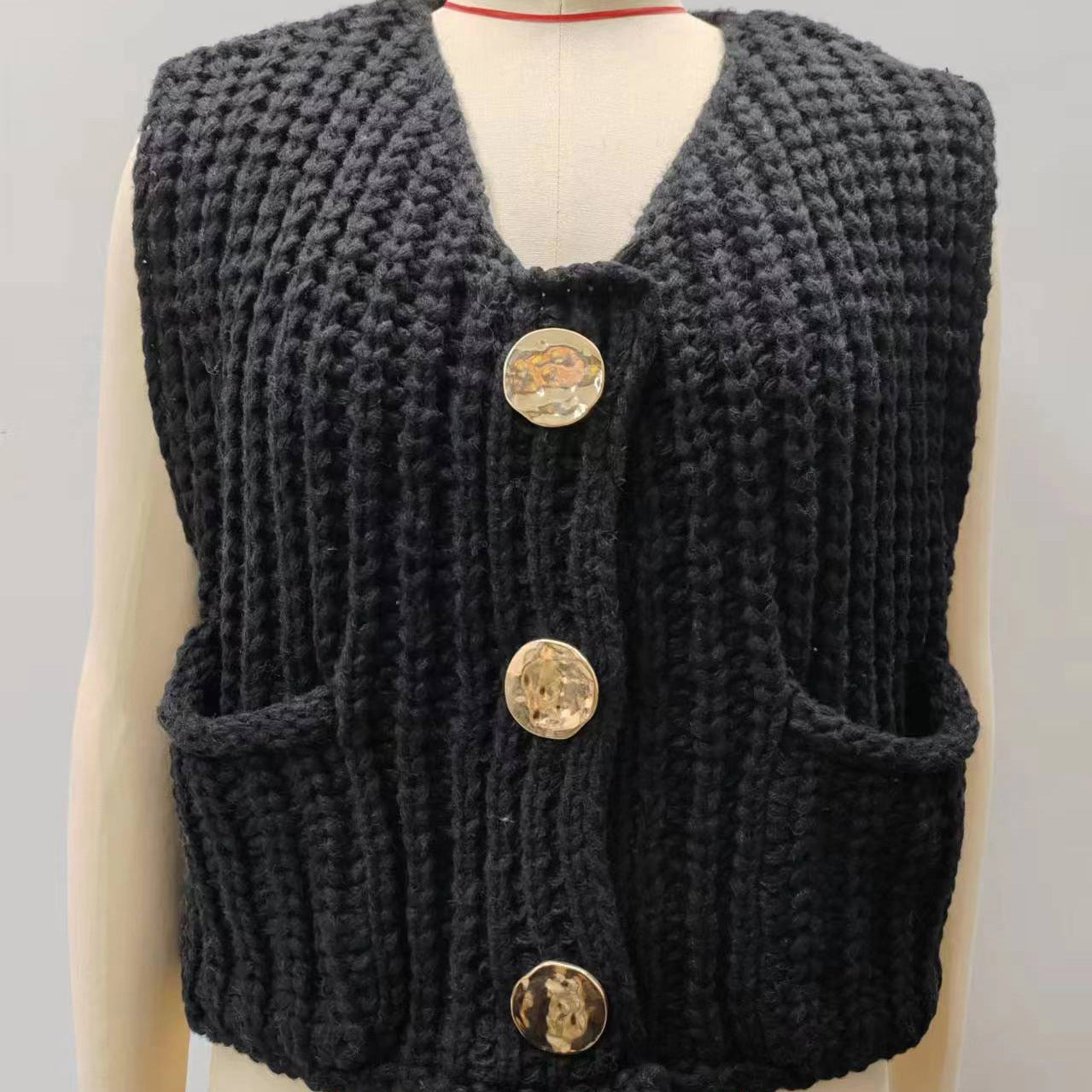 WW | Ärmellose Gestrickte Weste