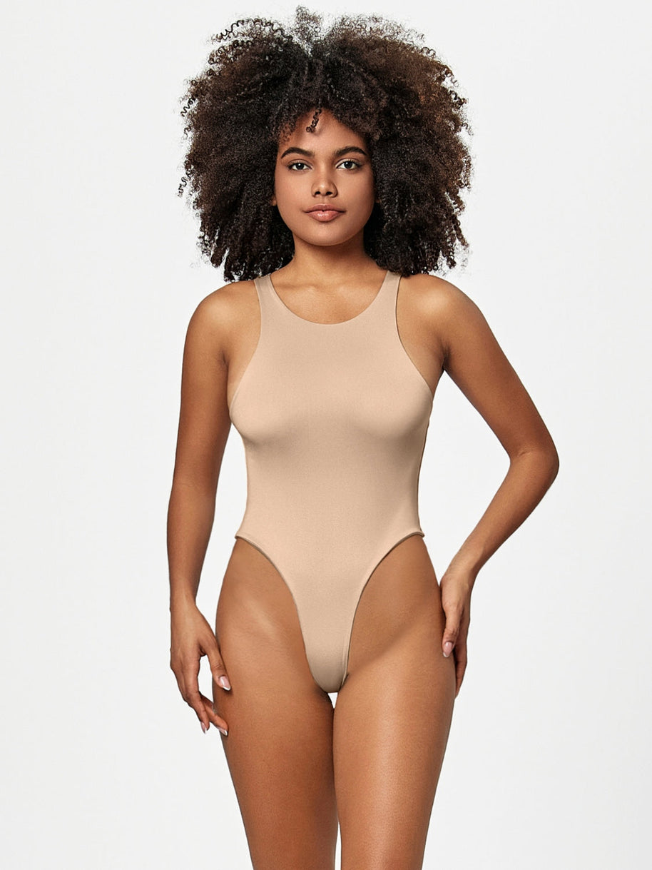 WW | Vollgröße Rundhalsweite Träger Bodysuit