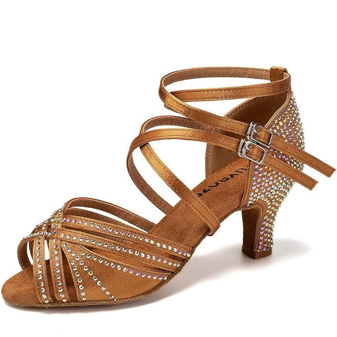 WW | Hot Drilling Lateinische Tanzschuhe Damen Mittelabsatz