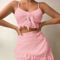 WW | Dreiteiliges Bikiniset mit Rock