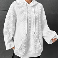 Kathryn™ - Übergroßer Pullover mit Kapuze und Kordelzug mit Kordelzug