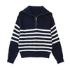 Marineblaue Streifen