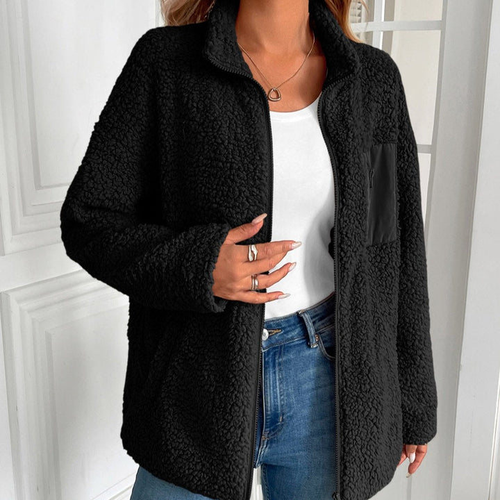 W&W Mode | Lässige Winter Zip-Up Fuzzy Jacke für Damen