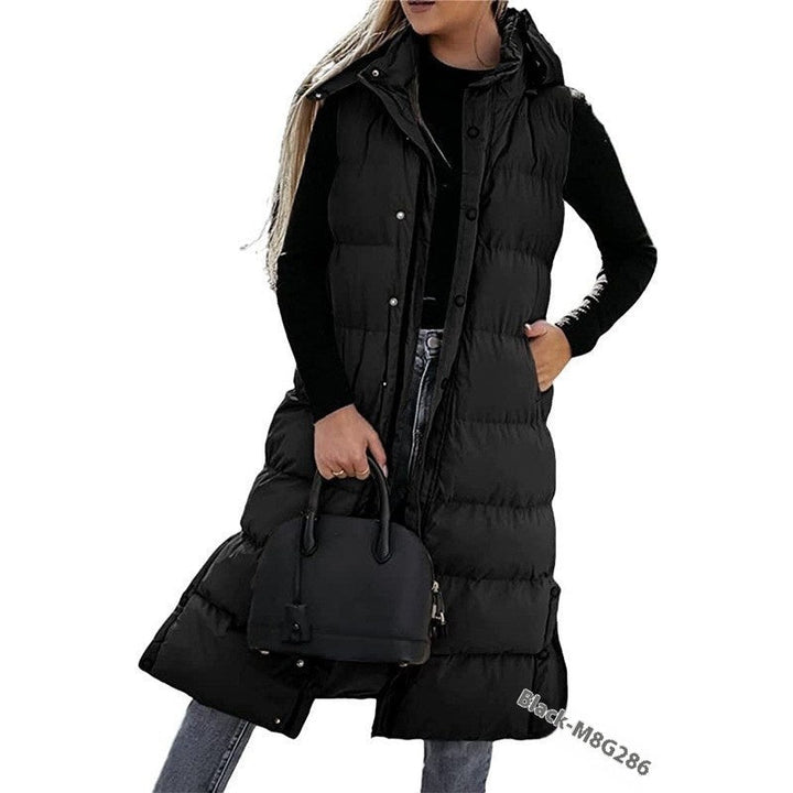 W&W Mode | Ärmellose, Lässige Steppjacke Mit Kapuze Und Reißverschluss