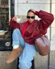 WW | Oversized Lederjacke für Damen | Trendy und Bequem