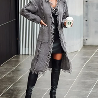 WW | Kuschelige Strickjacke Mit Kordeln