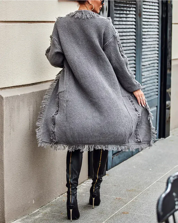 WW | Kuschelige Strickjacke Mit Kordeln