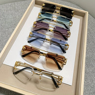 WW | Trendige Quadratische Randlose Sonnenbrille Für Herren