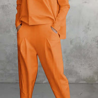WW | Hosenanzug Mit Langen Ärmeln Für Frauen, Unregelmäßiges Design