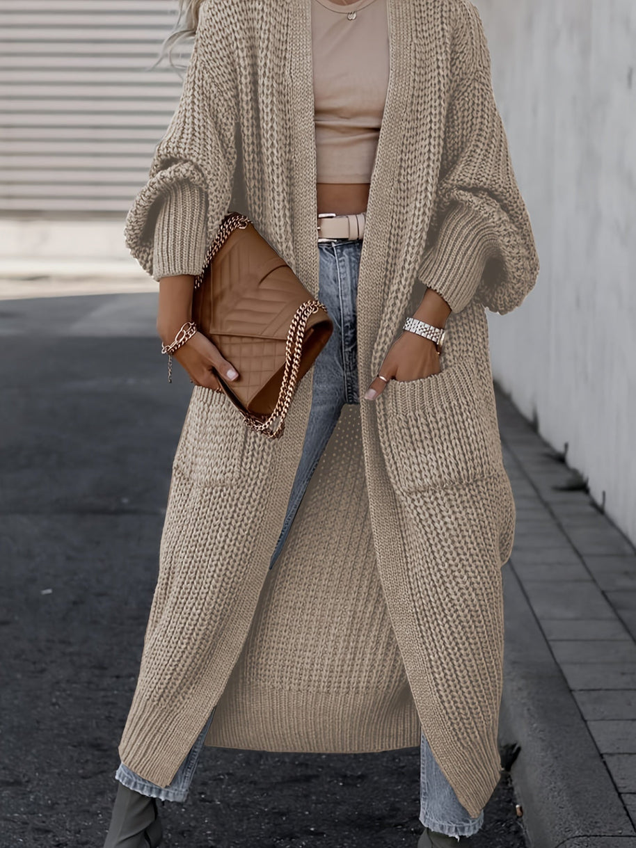 WW Strickcardigan Aus Wolle Mit Taschen Für Damen | Perfekt Für Den Alltag