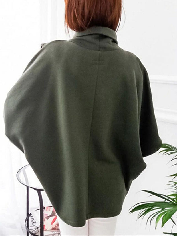 WW - Lässiger Kapuzenpullover mit Fledermausärmeln