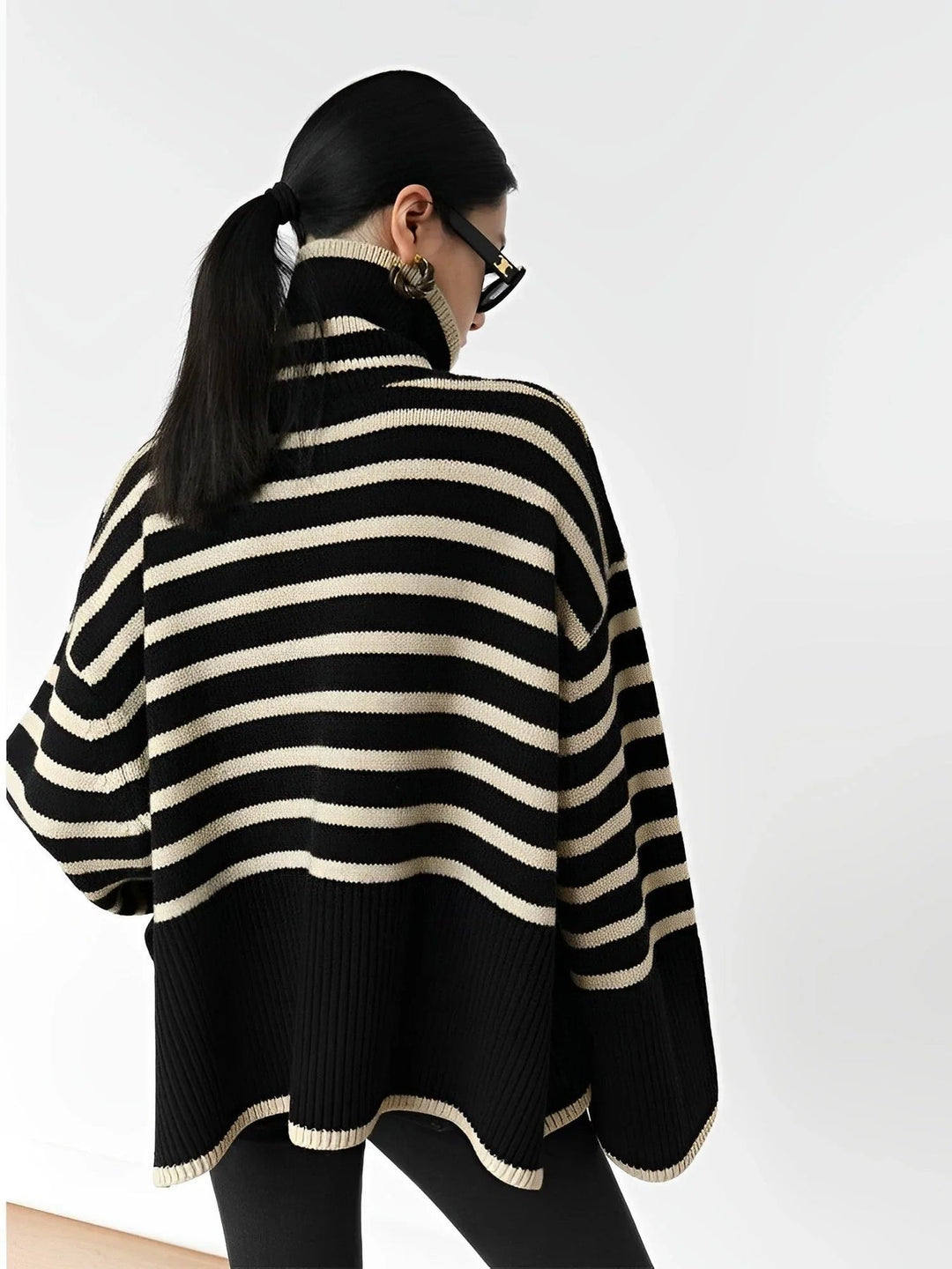 W&W Mode | Oversize-Rollkragenpullover aus Baumwoll für Damen - Perfekt für Freizeit-Tage