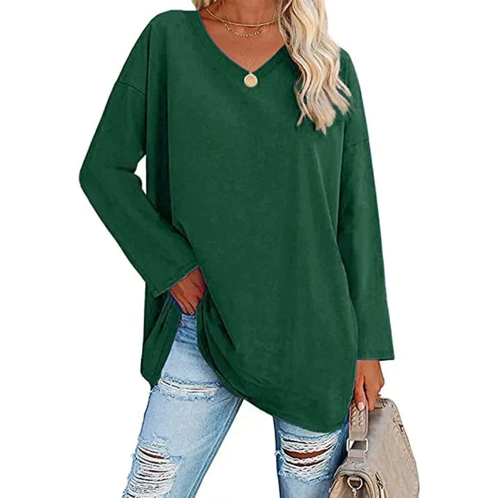 W&W Mode | V-Ausschnitt Gestrickter Top für Damen - Stilvoller und Bequemer Pullover