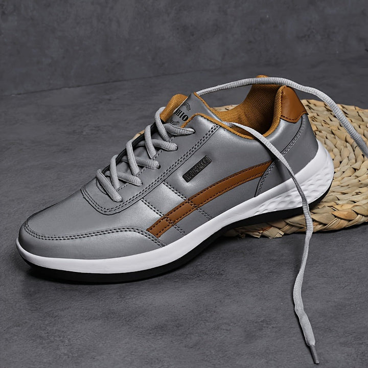 W&W Mode | Große Größen Einfarbige Herrensneaker Mit Weicher Rutschfester Sohle