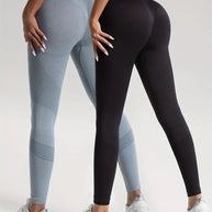 WW | 2 Stk. Sport Leggings für Yoga und Fitness Einfarbige Farbe mit Hohem Stretch.
