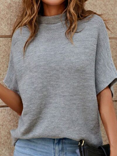 WW | Stilvolle Sweater Mit Kurzen Ärmeln und Rundem Hals