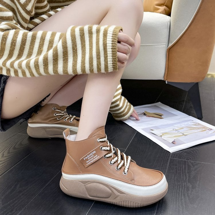WW | Komfort High Top Schuhe Mit Dicken Sohlen
