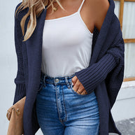 WW | Eleganter Herbst Strickcardigan mit Dolmanärmeln für Frauen